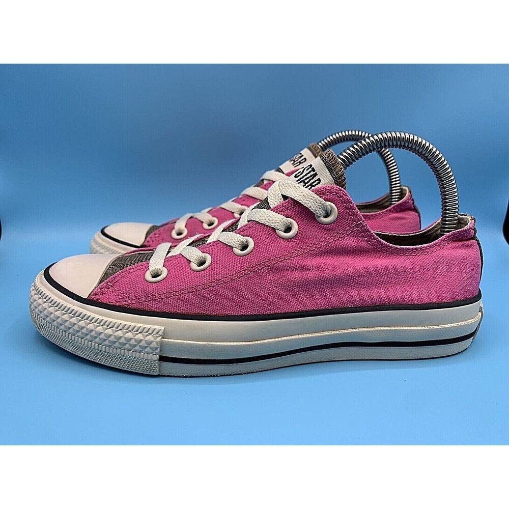 CONVERSE ALL-STARS Pink Plaid Skateboarding Shoes Athletic Sneakers Women's Sz 6